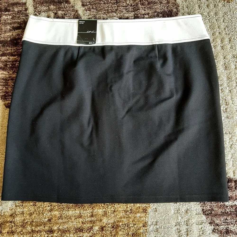 INC COLOR BLOCK SKIRT - Picture 2 of 11